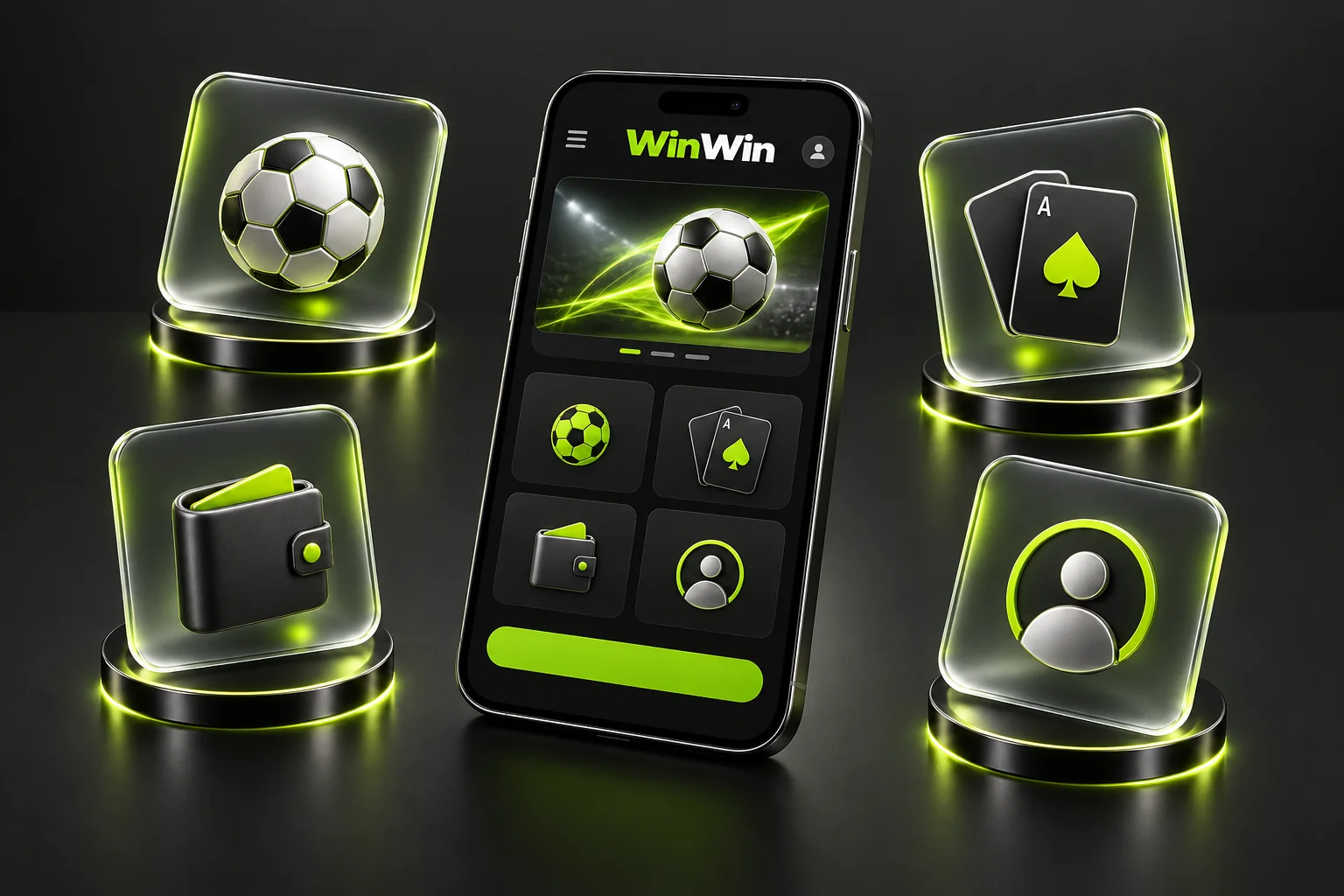 Encontre a sua seleção a partir do menu · WinWin
